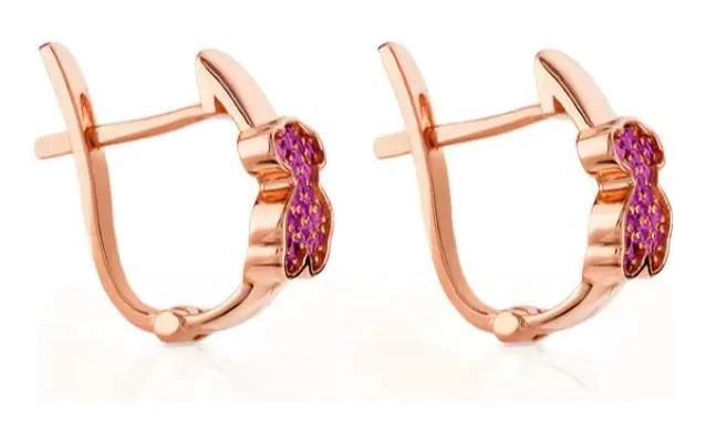 AROS CON BAÑO DE ORO ROSA SOBRE PLATA 925 ELEGANTES Y DURADEROS - 2