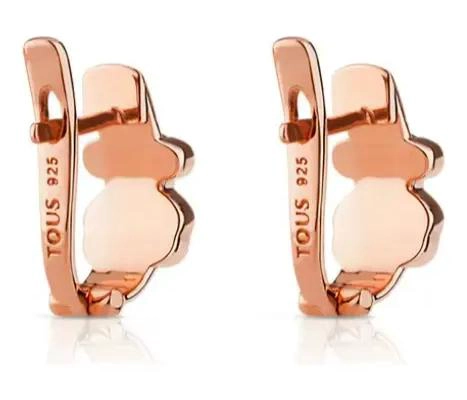 AROS CON BAÑO DE ORO ROSA SOBRE PLATA 925 ELEGANTES Y DURADEROS - 3