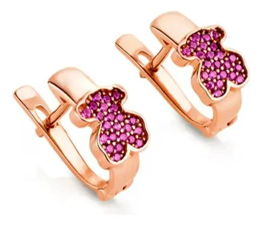 AROS CON BAÑO DE ORO ROSA SOBRE PLATA 925 ELEGANTES Y DURADEROS - 4