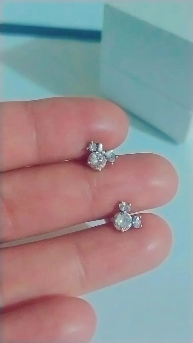 AROS PEQUEÑOS CON DISEÑO DE PERSONAJES CLASICOS EN PLATA LEY 925 - 2