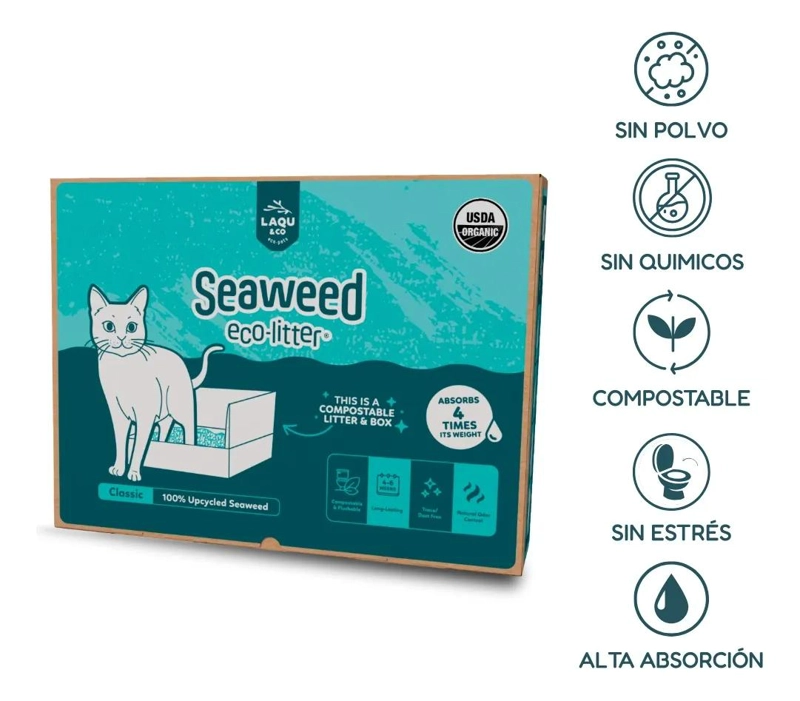 ARENERO PORTATIL PARA GATOS CON ARENA INCLUIDA DISEÑO CLASICO MARRON - 4