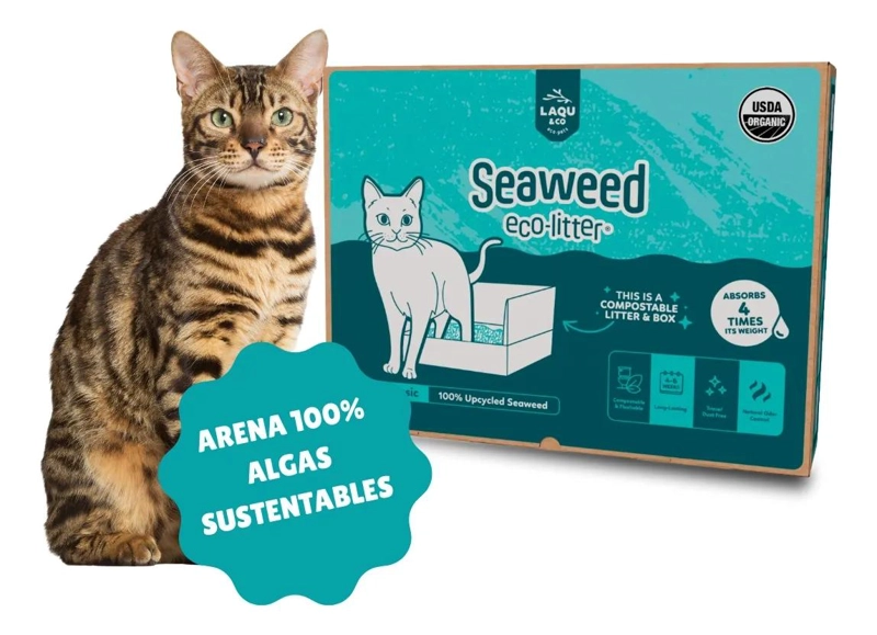 ARENERO PORTATIL PARA GATOS CON ARENA INCLUIDA DISEÑO CLASICO MARRON - 5