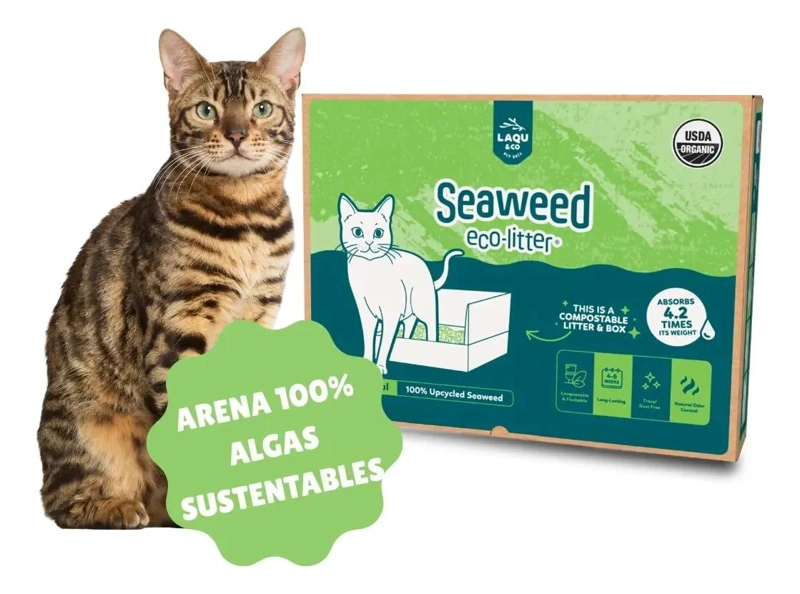 ARENERO PARA GATOS CON ARENA ECOLOGICA ESPECIAL LISTA PARA USAR - 5