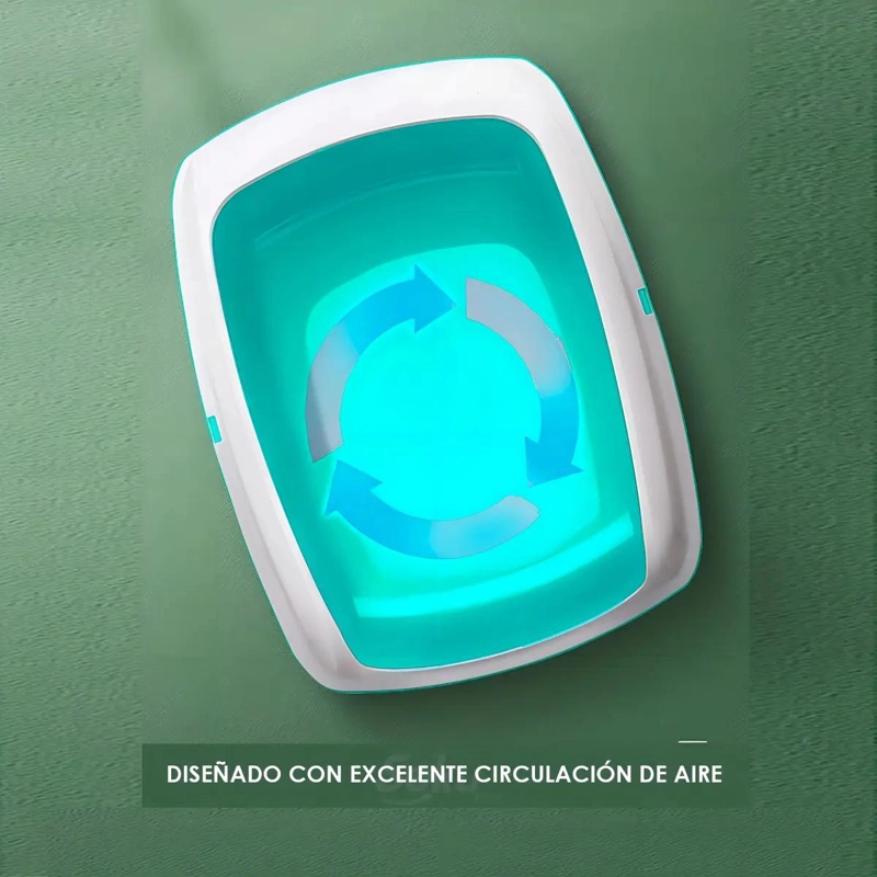 ARENERO PARA GATO CON EXTENSION ANTI DERRAME Y PALA GRANDE COLOR AZUL - 5