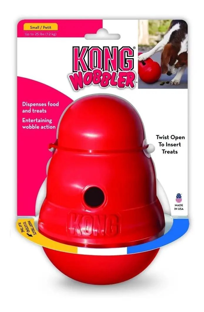 JUGUETE INTERACTIVO PARA PERROS CON DISPENSADOR DE PREMIOS ROJO - 1