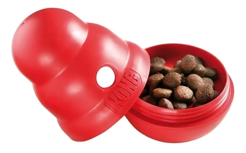 JUGUETE INTERACTIVO PARA PERROS CON DISPENSADOR DE PREMIOS ROJO - 3