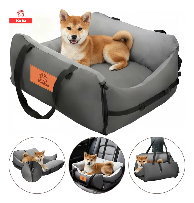 CAMA PORTATIL PARA MASCOTAS TIPO ASIENTO DE AUTO PARA PERROS Y GATOS - 2