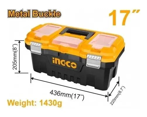 CAJA PLASTICA PARA HERRAMIENTAS CON CAPACIDAD DE 20 LITROS COLOR AMARILLO - 2