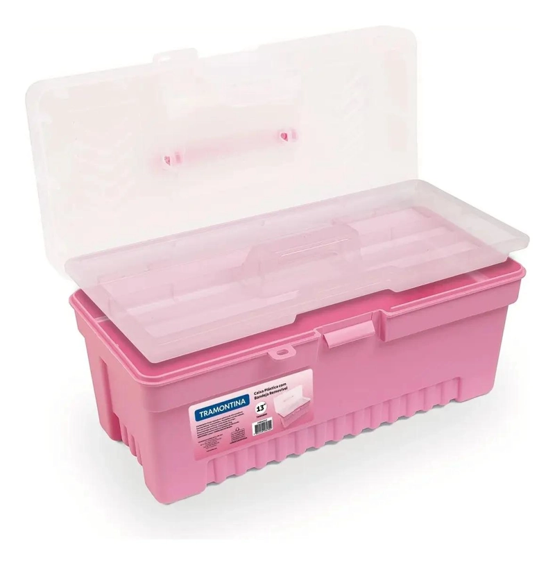 CAJA PLASTICA RESISTENTE PARA HERRAMIENTAS CON COMPARTIMENTOS ORGANIZADORES - 2