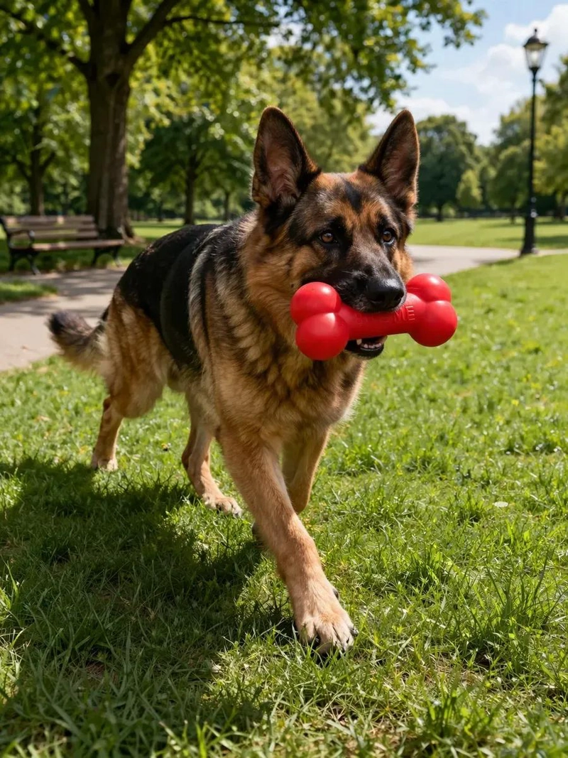 SET DE 3 JUGUETES MORDEDORES PARA PERRO DE GOMA RESISTENTE Y DURADERA - 4