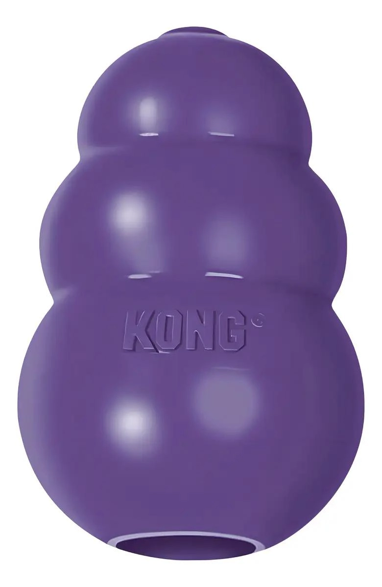 JUGUETE INTERACTIVO DE GOMA PARA PERROS SENIOR TAMAÑO GRANDE COLOR MORADO - 1