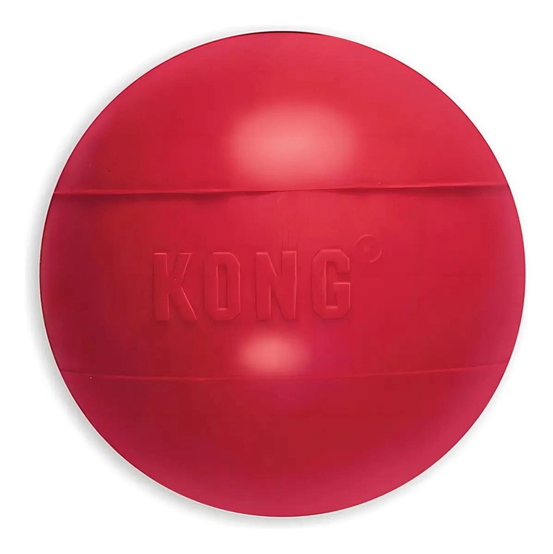 PELOTA DE CAUCHO ROJO MEDIANA PARA PERRO CON AGU - 1