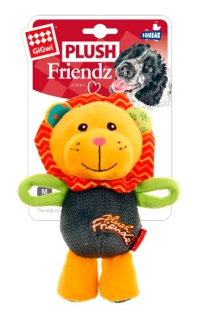 PELUCHE PARA PERRO CON DISEÑO DE LEON SUAVE Y COLORIDO - 1