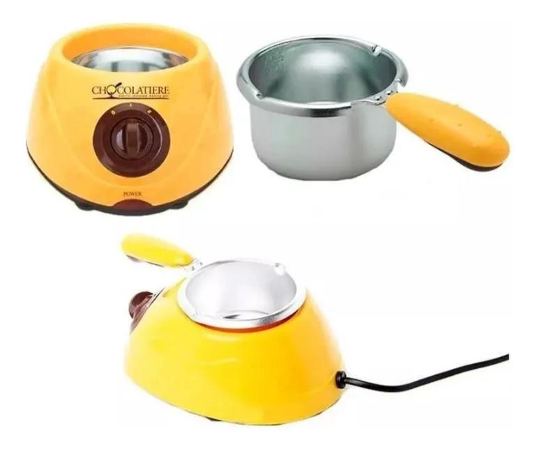 FONDUE ELE CTRICA PARA CHOCOLATE CON OLLA DE COLOR AMARILLO - 3