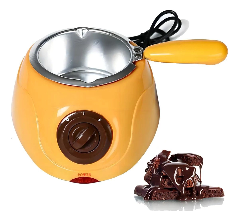 FONDUE ELE CTRICA PARA CHOCOLATE CON OLLA DE COLOR AMARILLO - 5