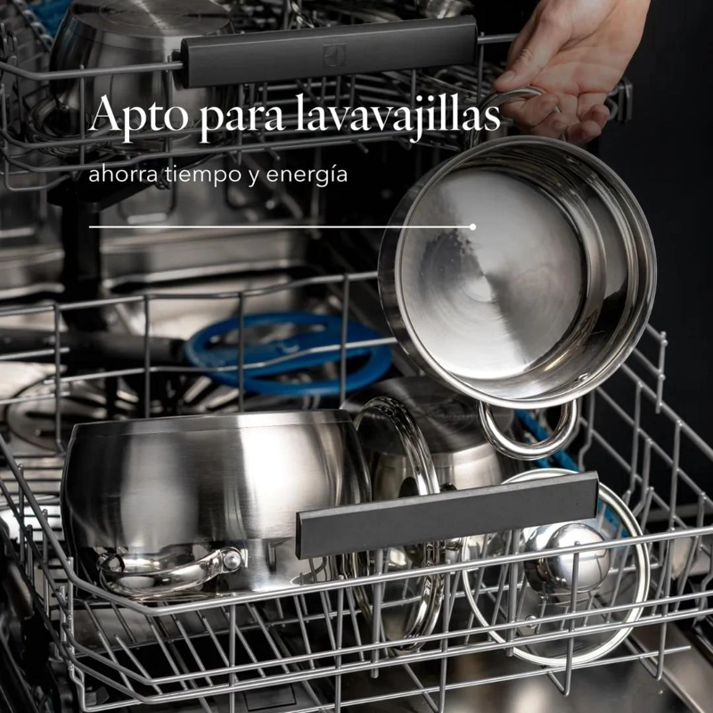 OLLA DE ACERO INOXIDABLE CON TAPA DE VIDRIO 3,6 LITROS 20 CM - 4