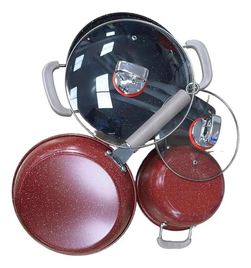 SET DE OLLAS DE 20CM, 24CM Y 26CM CON UTENSILIOS DE COCINA DE 8 PIEZAS - 4