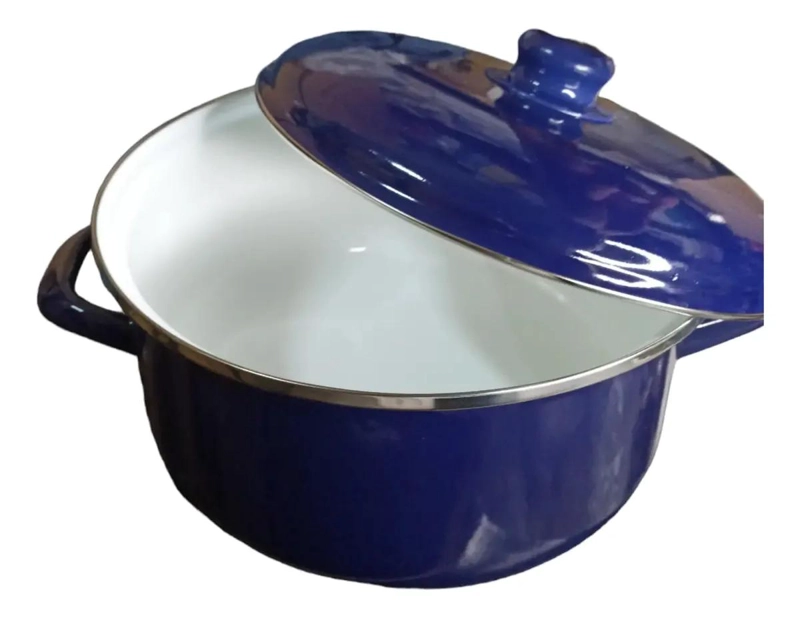 OLLA ENLOZADA DE 22 CM CON CAPACIDAD DE 3 LITROS EN COLOR AZUL OSCURO - 2