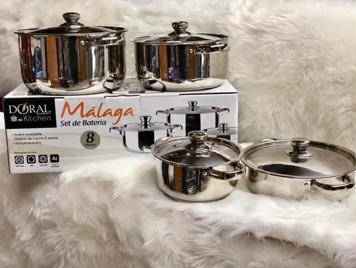 JUEGO DE COCINA 8 PIEZAS ACERO INOXIDABLE CON MANGOS ERGONOMICOS - 3