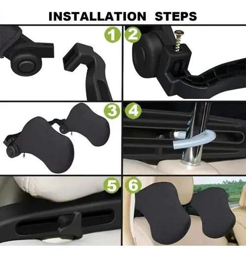 ALMOHADA ERGONOMICA PARA CUELLO CON SOPORTE PARA VIAJE EN AUTO - 5