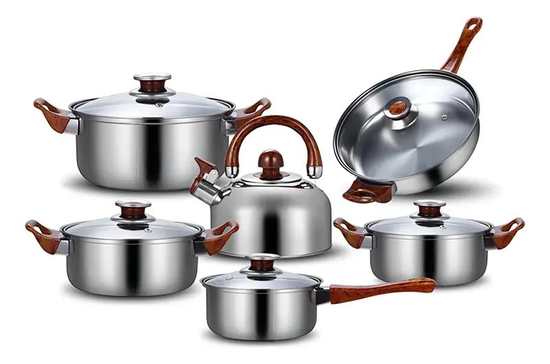 SET DE 12 UTENSILIOS PARA COCINA CON OLLAS ANTIADHERENTES - 1