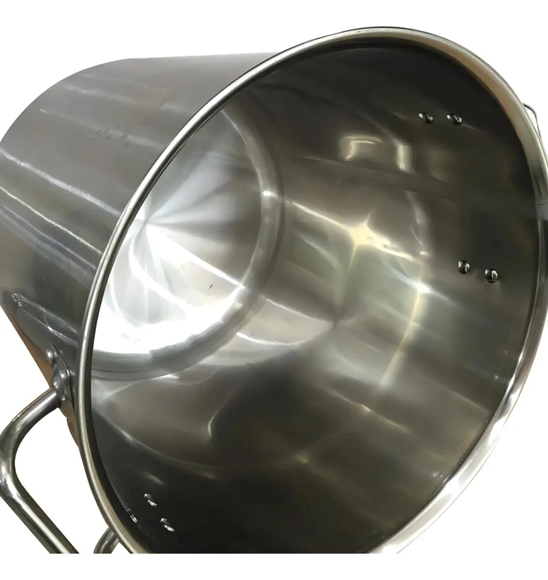 OLLA GRANDE DE ACERO INOXIDABLE DE 50 CM CON TAPA PLATEADA - 3