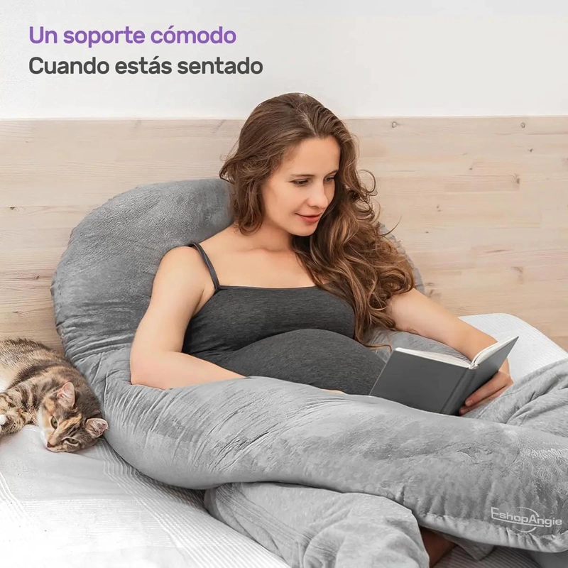 COJIN DE LACTANCIA MATERNAL CON FUNDA EXTRA SUAVE Y DISEÑO ERGONOMICO - 4