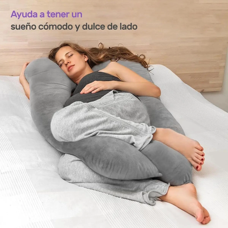 COJIN DE LACTANCIA MATERNAL CON FUNDA EXTRA SUAVE Y DISEÑO ERGONOMICO - 5