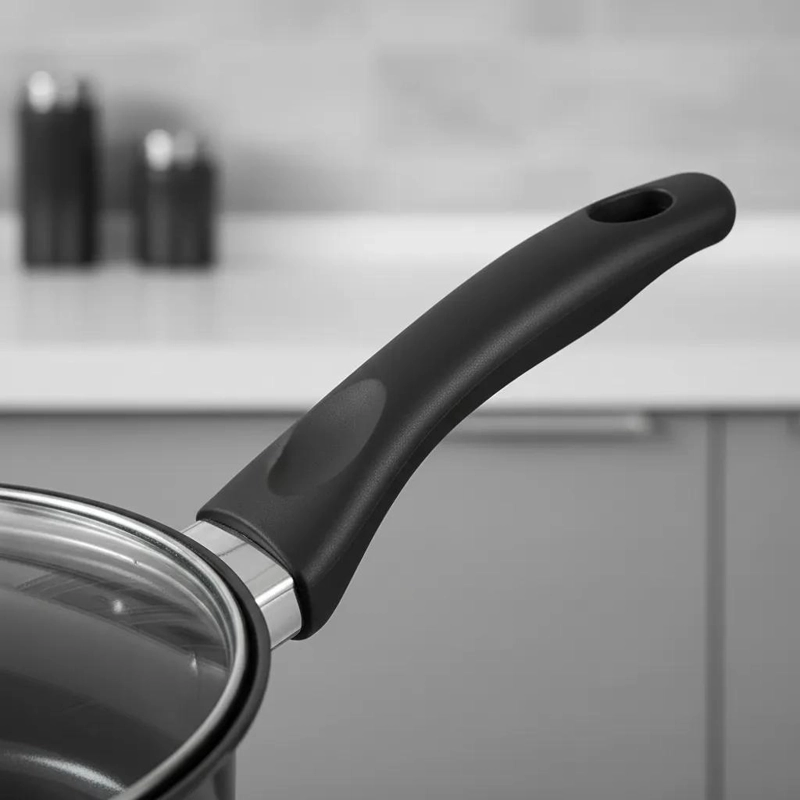SET DE COCINA 13 PIEZAS OLLAS ANTIADHERENTES EN COLOR NEGRO - 2