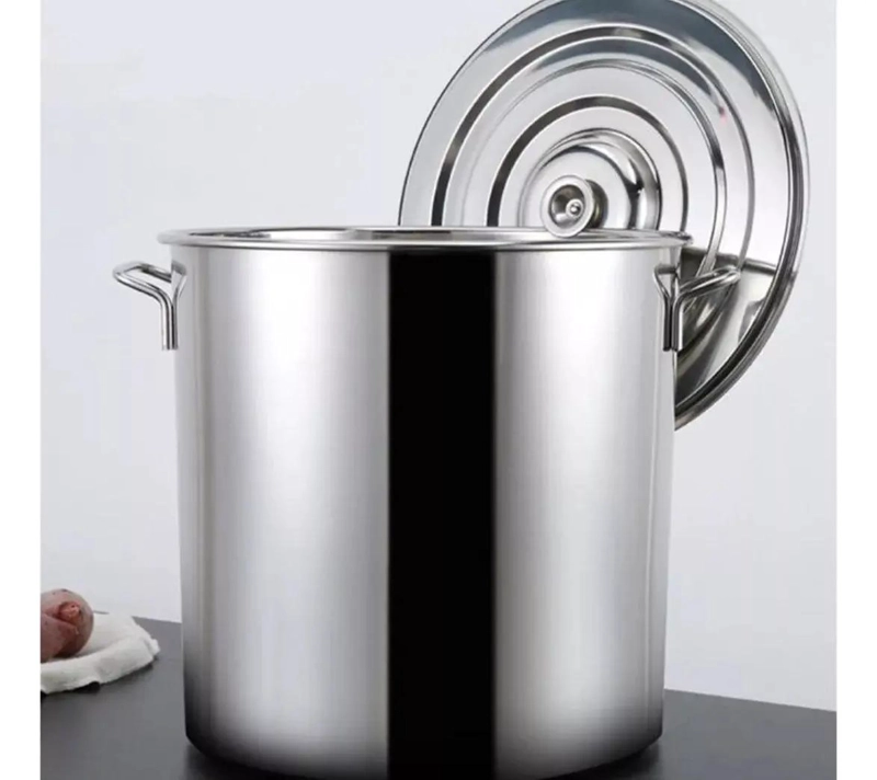 OLLA DE ACERO INOXIDABLE CON TAPA DE 35 LITROS PARA COCINA - 3