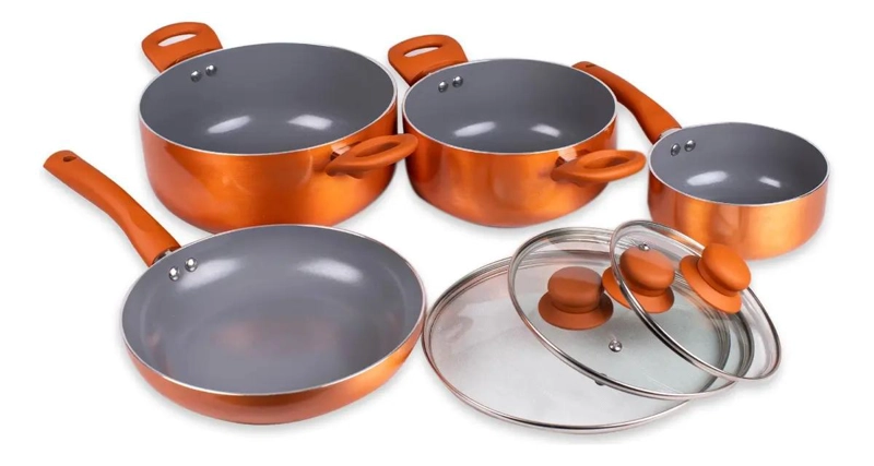JUEGO DE COCINA MONTECARLO 7 PIEZAS ALUMINIO CON RECUBRIMIENTO ANTIADHESIVO - 2