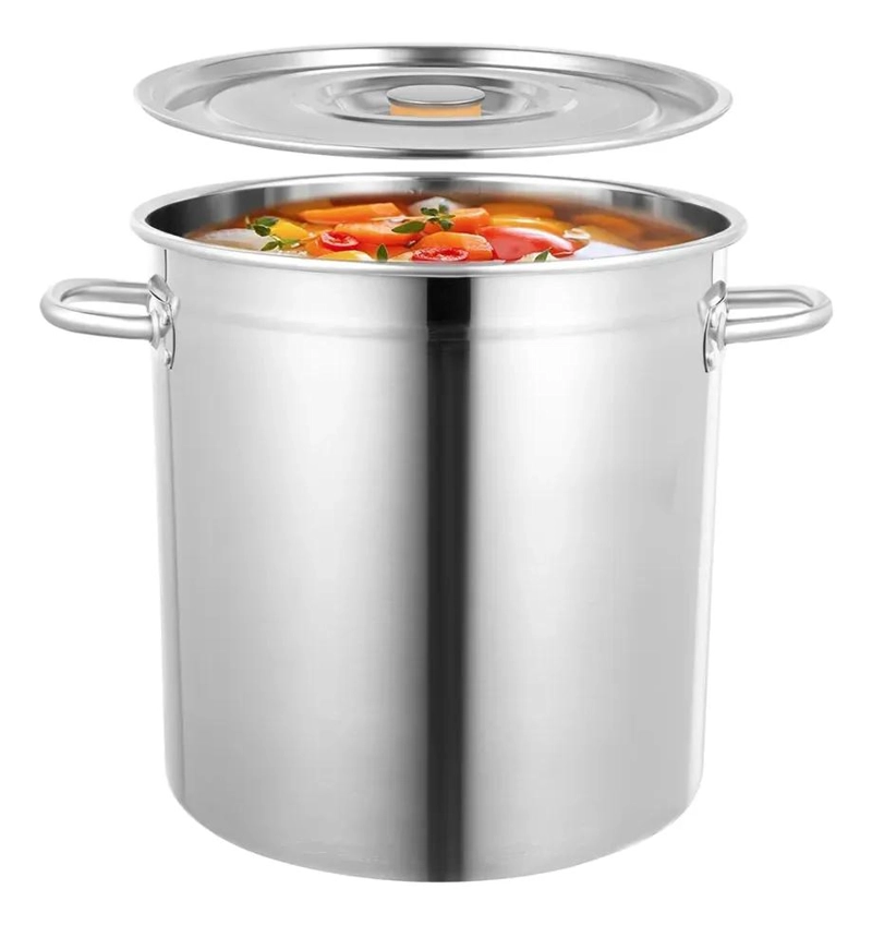 OLLA DE ACERO INOXIDABLE 12 LITROS PARA COCINA PROFESIONAL - 1
