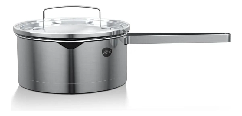 OLLA CON MANGO CAZO 16 CM CAPACIDAD 1.7 LITROS ACABADO PULIDO ESPEJO - 2