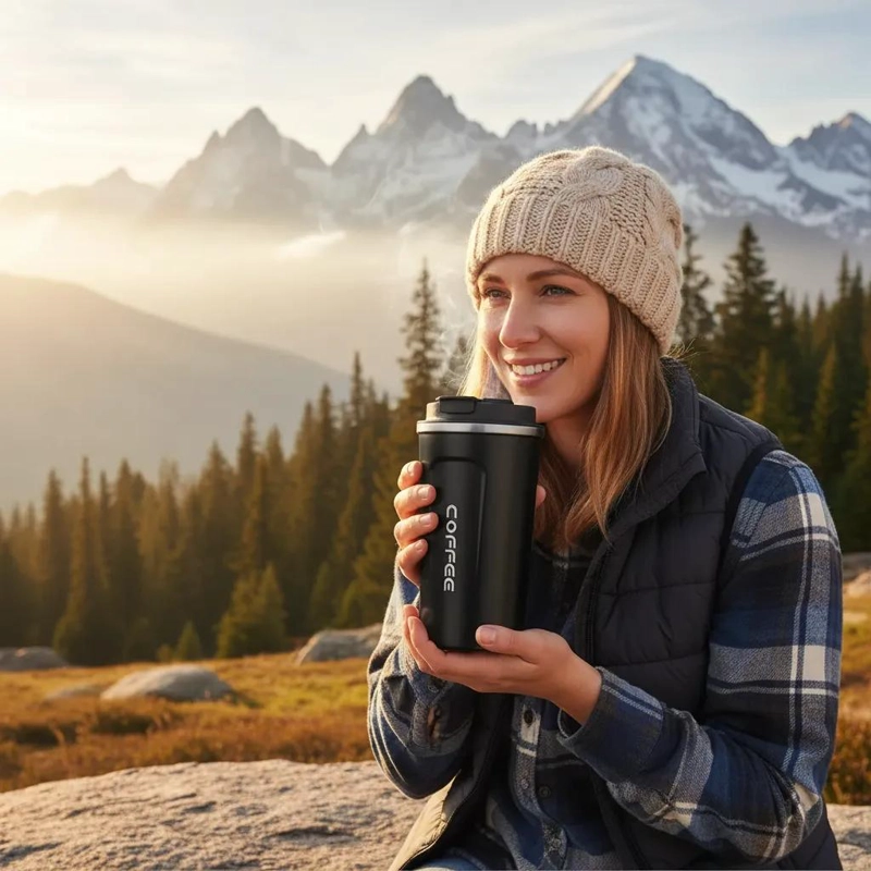 TERMO PARA BEBIDAS CALIENTES CON CAPACIDAD DE 380 ML Y DISEÑO COMPACTO - 2