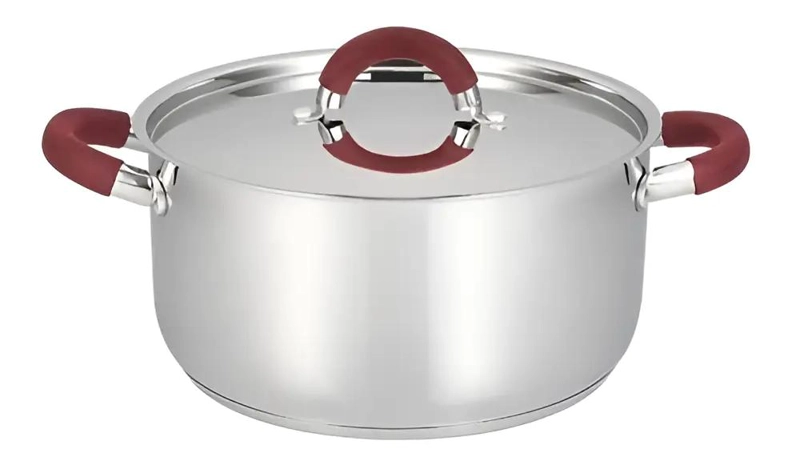 CACEROLA DE ACERO INOXIDABLE DE 20 CM CON CAPACIDAD DE 3,1 LITROS - 1