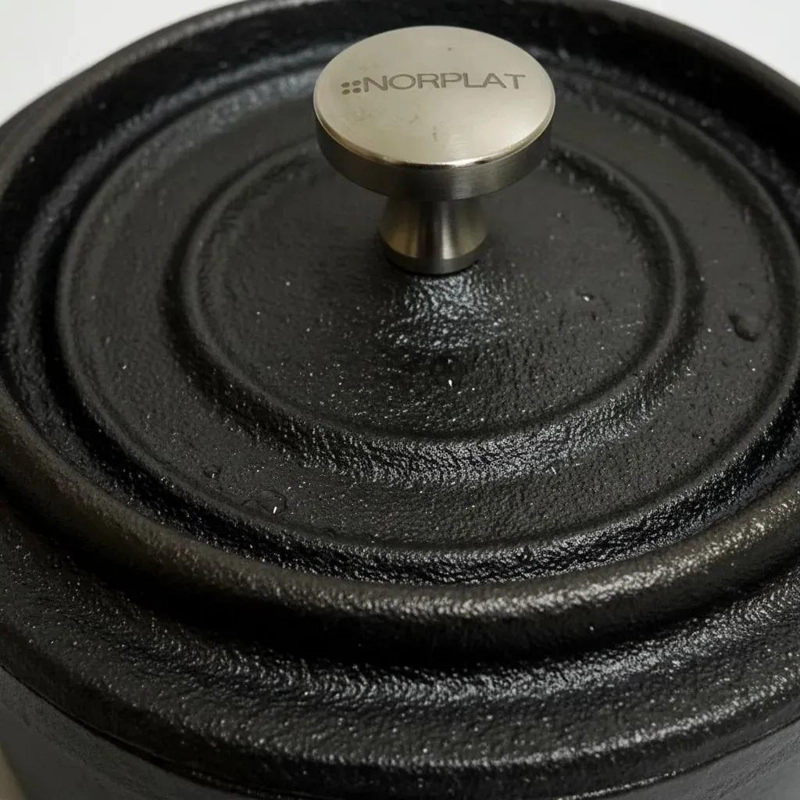 MINI OLLA CACEROLA DE HIERRO FUNDIDO PARA INDUCCION Y COCINA - 3