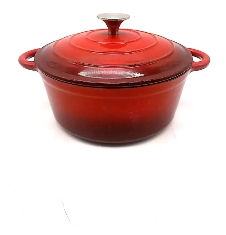OLLA DE FIERRO FUNDIDO ESMALTADO DE 26 CM PARA COCINA - 2