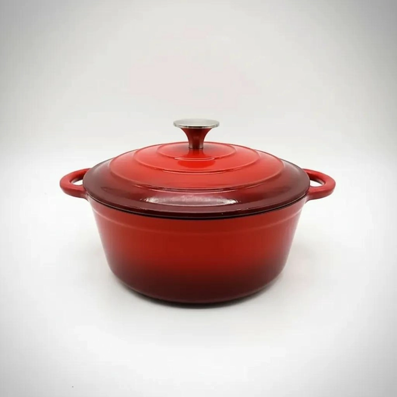OLLA DE FIERRO FUNDIDO ESMALTADO DE 26 CM PARA COCINA - 5