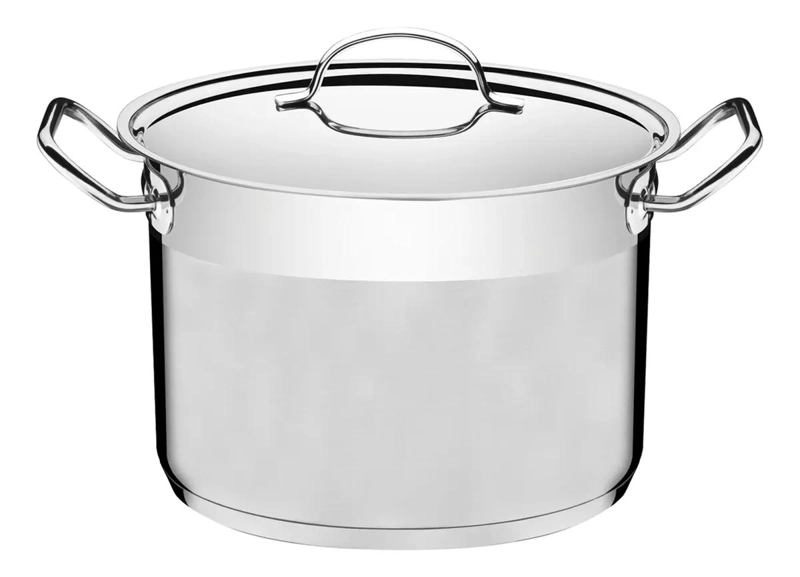 OLLA ALTA DE ACERO INOXIDABLE CON FONDO TRIPLE DE 24 CM Y CAPACIDAD DE 7,8 L - 1