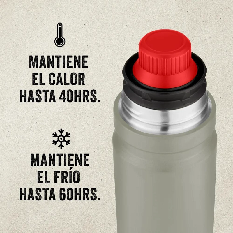 TERMO VERDE CON CAPACIDAD DE 700 ML PARA BEBIDAS CALIENTES Y FRIAS - 2