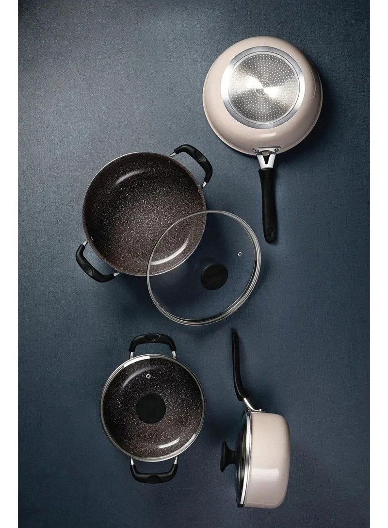 BATERIA DE COCINA EN ALUMINIO CON REVESTIMIENTO ANTIADHERENTE PARA USO DIARIO - 2