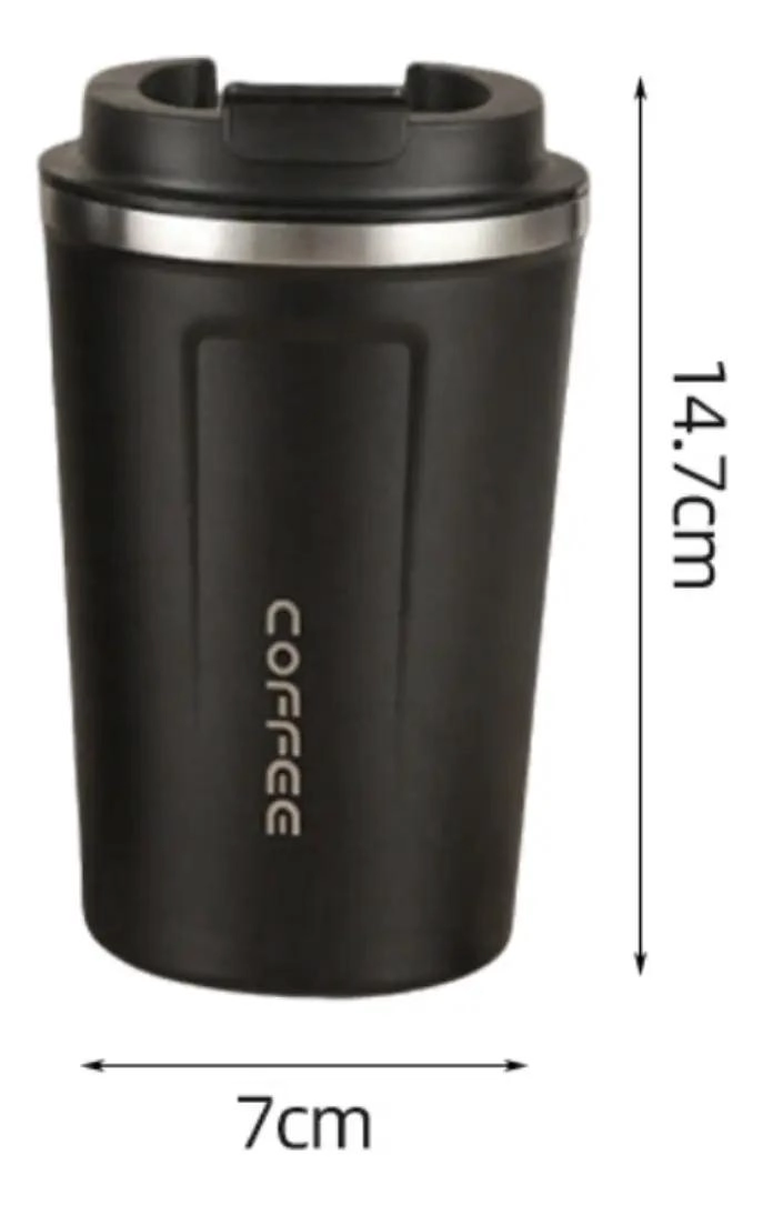 TAZA TE RMICA PORTATIL DE ACERO INOXIDABLE PARA CAFE  Y BEBIDAS CALIENTES - 2