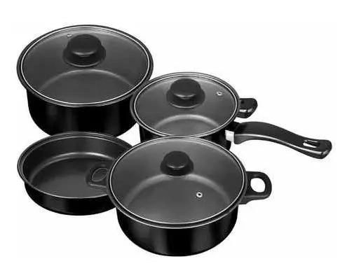 JUEGO DE OLLAS ANTIADHERENTE CON 7 PIEZAS PARA COCINA - 1