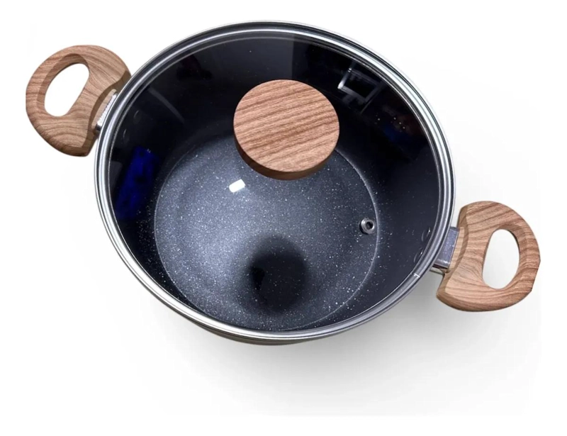JUEGO DE COCINA CERAMICO DE 3 PIEZAS CON OLLA Y SARTE N - 2