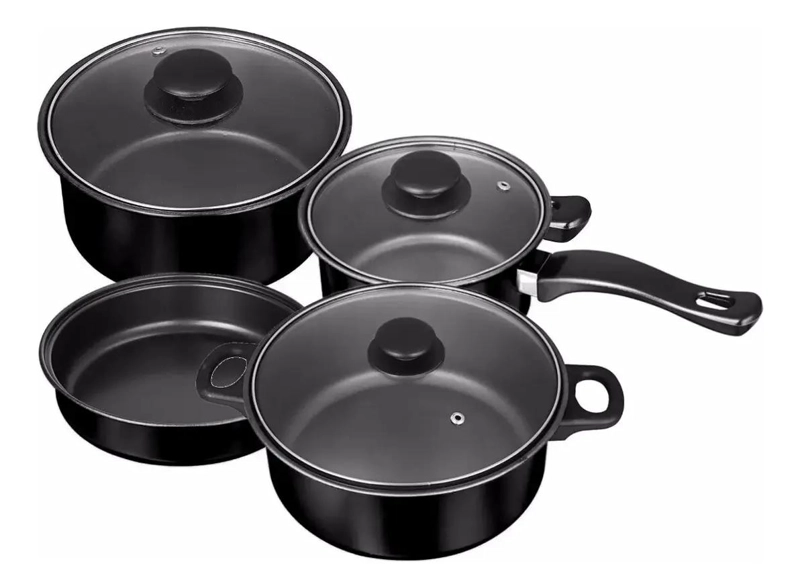 JUEGO DE OLLAS ANTIADHERENTES CON 7 PIEZAS PARA COCINA - 2