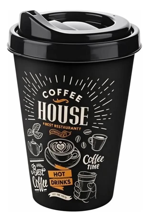 SET DE 3 VASOS TE RMICOS PARA CAFE  O TE  DE 400 ML CADA UNO - 1
