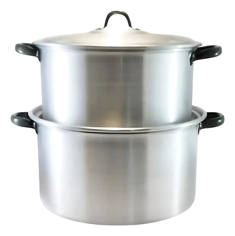 SET DE 2 OLLAS DE ALUMINIO CON DIAMETROS DE 30 CM Y 32 CM - 1