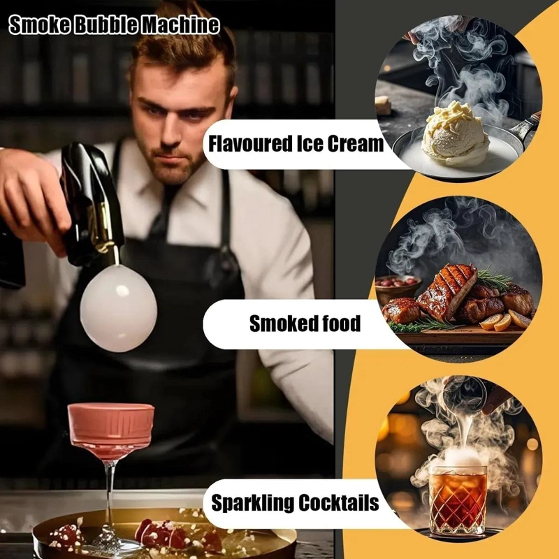 AHUMADOR PARA COCTELES CON ACEITE Y LIQUIDO DE 300 ML PARA SABOR INTENSO - 3