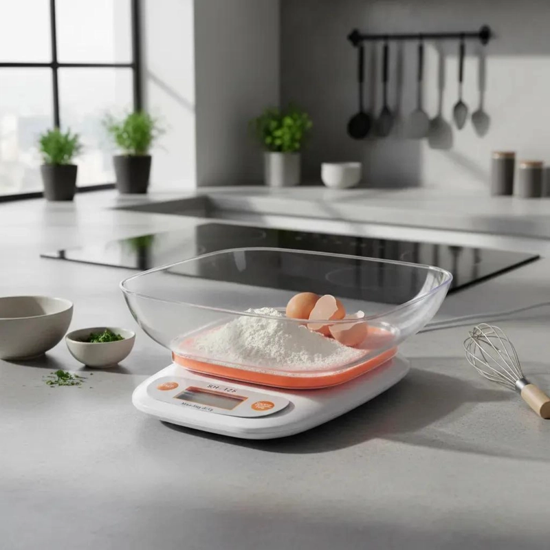 BASCULA GRAMERA PARA COCINA CON RECIPIENTE INTEGRADO Y ALTA PRECISION - 3