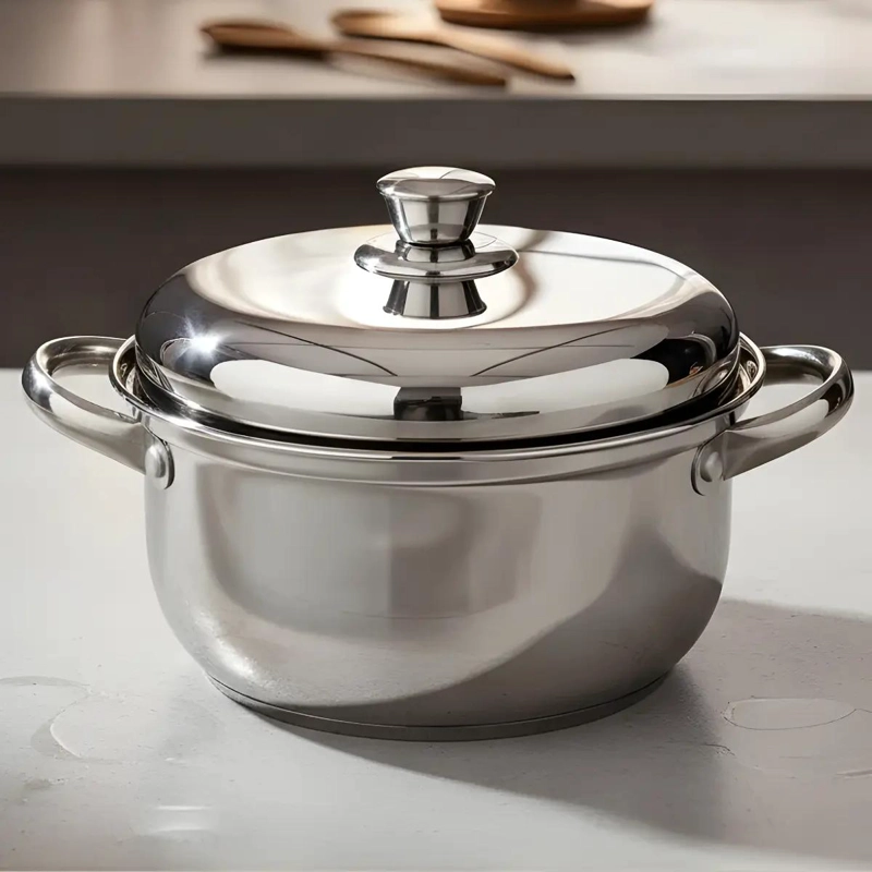 CACEROLA DE ACERO INOXIDABLE DE 18 CM PARA COCINA - 1